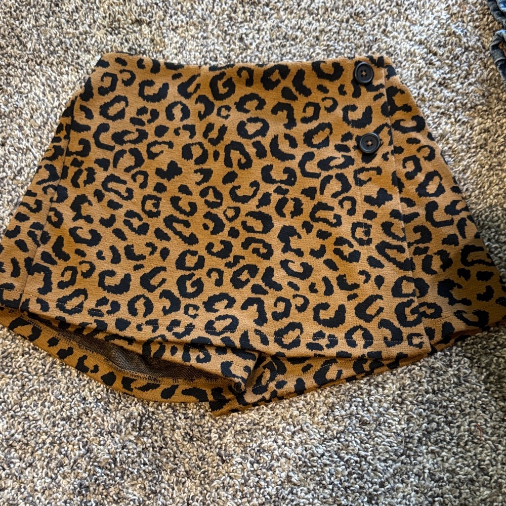 Old Navy Kids Leopard Print Shorts - Brown and Black